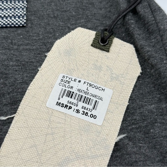 Free Planet Men’s Charcoal Gray Pocket Tee Large NWT Cotton blend - Picture 3 of 10